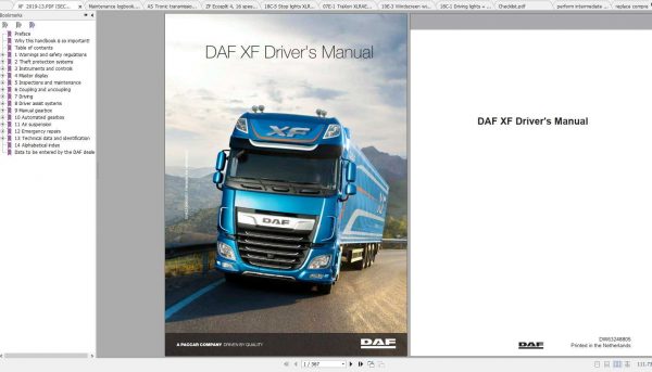 DAF XF EURO 6 Workshop Manual Wiring Diagram 1