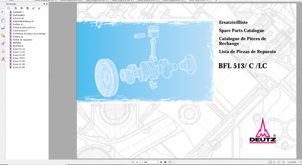 Deutz Engine 164 MB Spare Parts Catalogue Updated 11.30 1