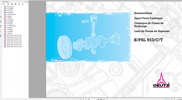 Deutz Engine 164 MB Spare Parts Catalogue Updated 11.30 2
