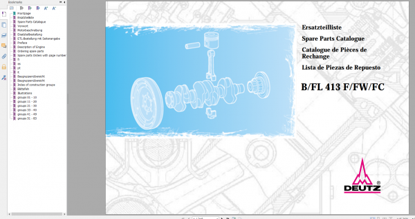 Deutz Engine 164 MB Spare Parts Catalogue Updated 11.30 3