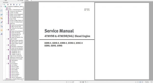 Doosan Dielsel Forklift D Series G Series Electric Schematic Service Operaton Maintenance