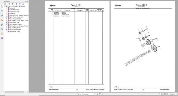 Doosan Dielsel Forklift D100S 7 D120S 7 Part Book SB1183E00 2