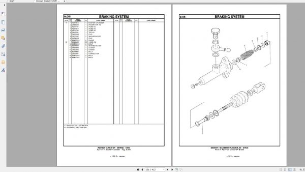 Doosan Dielsel Forklift D15S 2 D18S 2 D20SC 2 Part Book SB1024E06 2