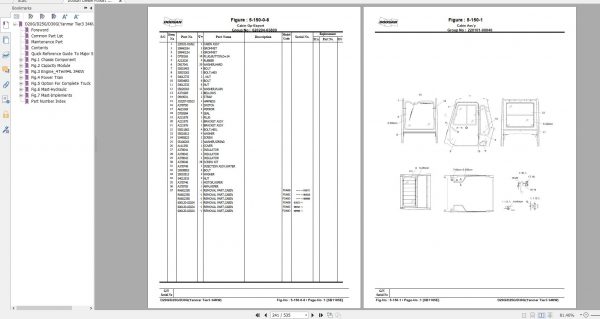 Doosan Dielsel Forklift D20G D25G D30G Yanmar Tier 3 34KW Part Book SB1185E00 2