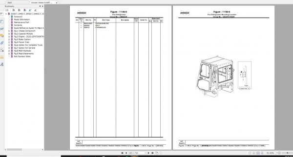 Doosan Dielsel Forklift D35S 7 D40S 7 D45S 7 D50C 7 D55C 7 D40SC 7 D45SC 7 D50SC 7 D55SC 7 Part Book SB122