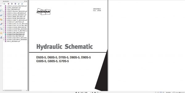 Doosan Dielsel Forklift D50S 5 D70S 5 Electric Schematic Service Operaton Maintenance Manual SB4271
