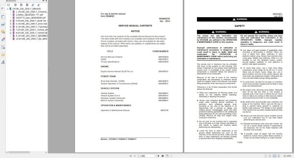 Doosan Dielsel Forklift DV180 200 250S 7 Electric Schematic Service Operaton Maintenance Manual SB4 1