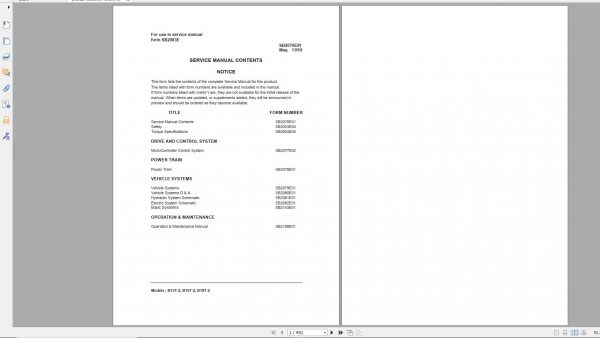 Doosan Electric Forklift B13T 2 B15T 2 B18T 2 Electric Schematic Service Operaton Maintenance Manual S 1