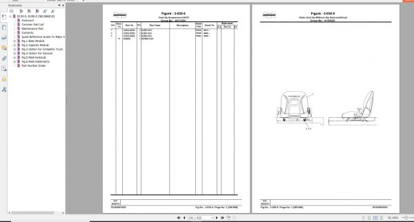 Doosan Electric Forklift B15S 5 B18S 5 Part Book SB1086E18 2