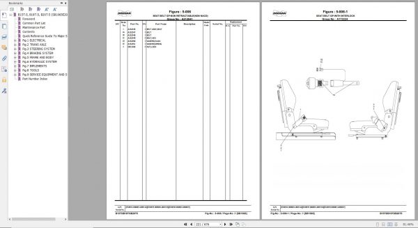 Doosan Electric Forklift B15T 5 B18T 5 B20T 5 Part Book SB1065E20 2