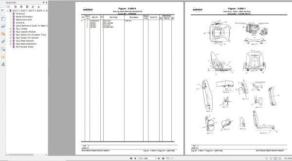 Doosan Electric Forklift B15T 7 B18T 7 B20T 7 B18TL 7 B20TL 7 Part Book SB1188E01 2