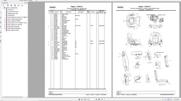 Doosan Electric Forklift B20S 5 B25S 5 B30S 5 B32S 5 Part Book SB1081E19 2