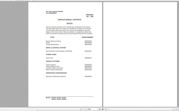 Doosan Electric Forklift B20S B25S B30S Electric Schematic Service Operaton Maintenance Manual SB2035E01 1