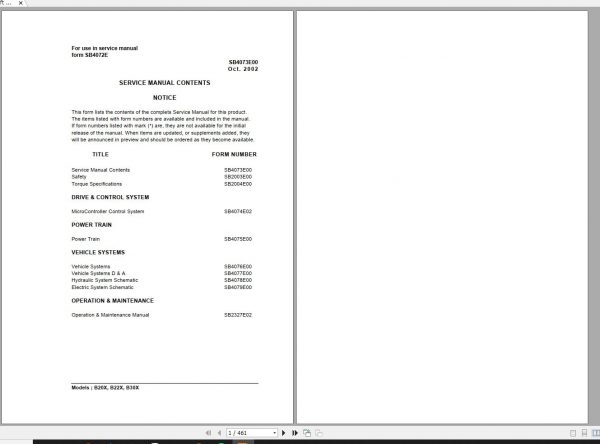 Doosan Electric Forklift B20X B22X B30X Electric Schematic Service Operaton Maintenance Manual SB4072E00 1