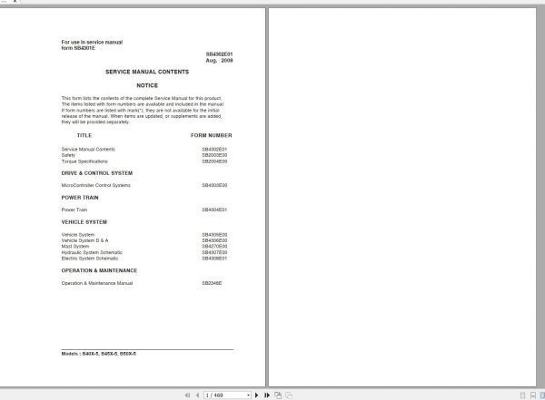 Doosan Electric Forklift B40X 5 B45X 5 B50X 5 Electric Schematic Service Operaton Maintenance Manual S 1
