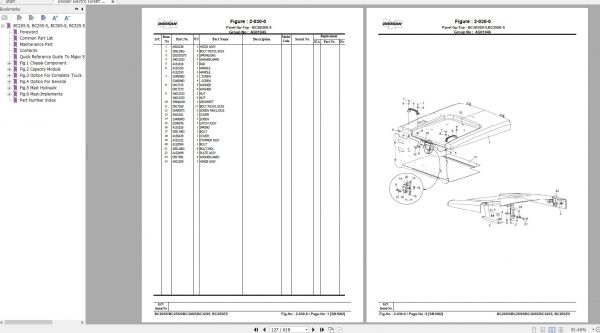 Doosan Electric Forklift BC20S 5 BC25S 5 BC30S 5 BC32S 5 BC25SE 5 Part Book SB1082E17 2