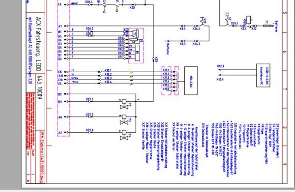 Doosan Electric Pallet Truck LEDD ACX Schematic Diagram DE 1