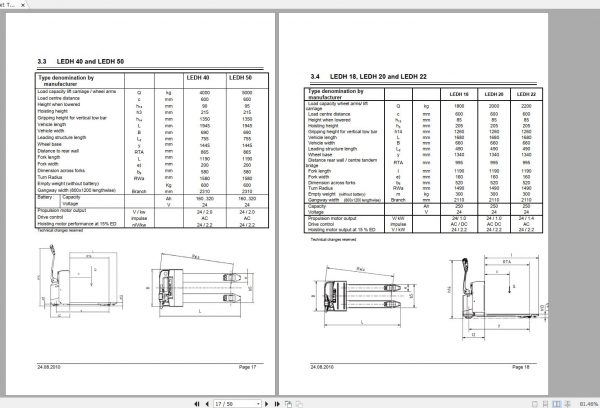 Doosan Electric Pallet Truck LEDD LEDS LEDH LEDH MP Operation and Maintenance Manual 01.2013 EN 2