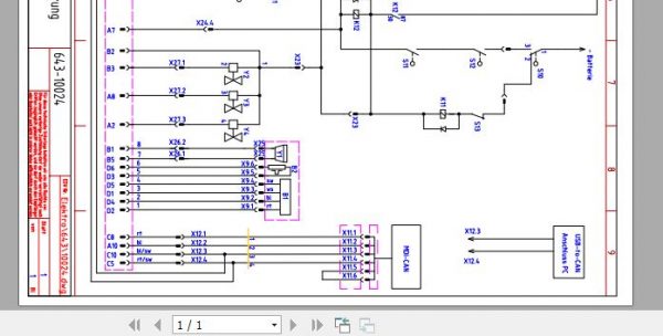 Doosan Electric Pallet Truck LEDD20 MP ACX Schematic Diagram DE 2