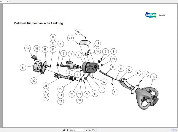 Doosan Electric Pallet Truck LEDH 20 MP Part Book 03.2014 EN DE 2
