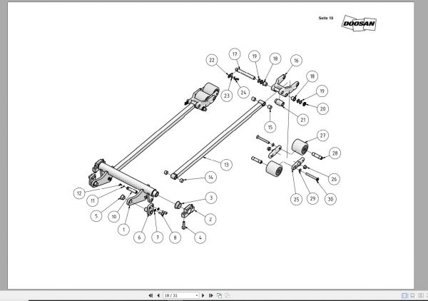 Doosan Electric Pallet Truck LEDH 20M ACX ZF Part Book 01.2012 EN DE 2
