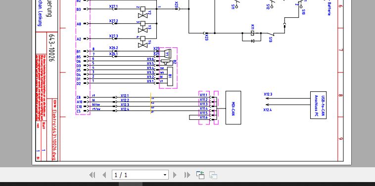 Doosan Electric Pallet Truck LEDH DD 20 MP ACX Mechan Schematic Diagram DE 1