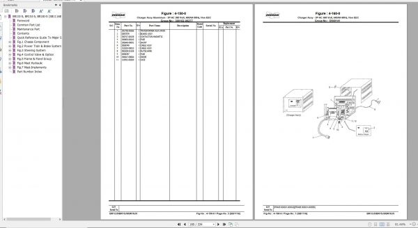 Doosan Electric Reach Truck BR13J 5 BR15J 5 BR18J 5 Part Book SB1116E11 2