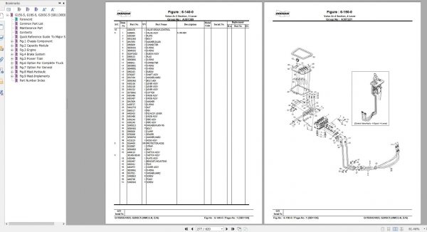Doosan LPG Forklift G15S 5 G18S 5 G20SC 5 Part Book SB1130E08 2