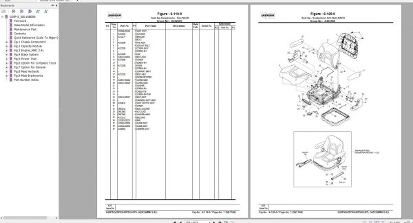 Doosan LPG Forklift G20P 5 G25P 5 G30P 5 G33P 5 G35C 5 Part Book SB1168E06 2