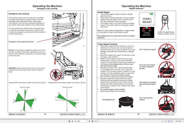 Exodus Material Handler MX447 MX457 Operators Manual 2011 3