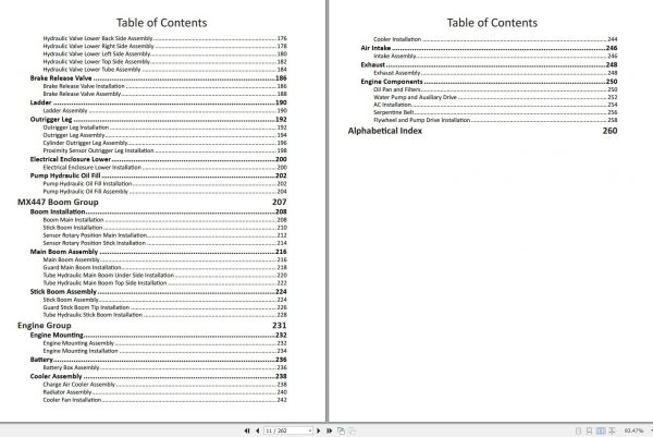 Exodus Material Handler MX447 Parts Manual 2010 2