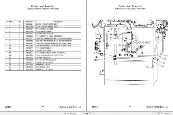 Exodus Material Handler MX447 Parts Manual 2010 3