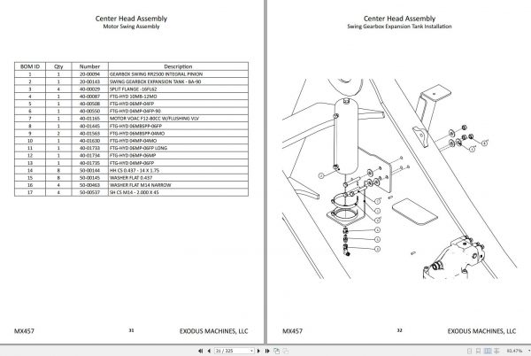 Exodus Material Handler MX457 Parts Manual 2012 3