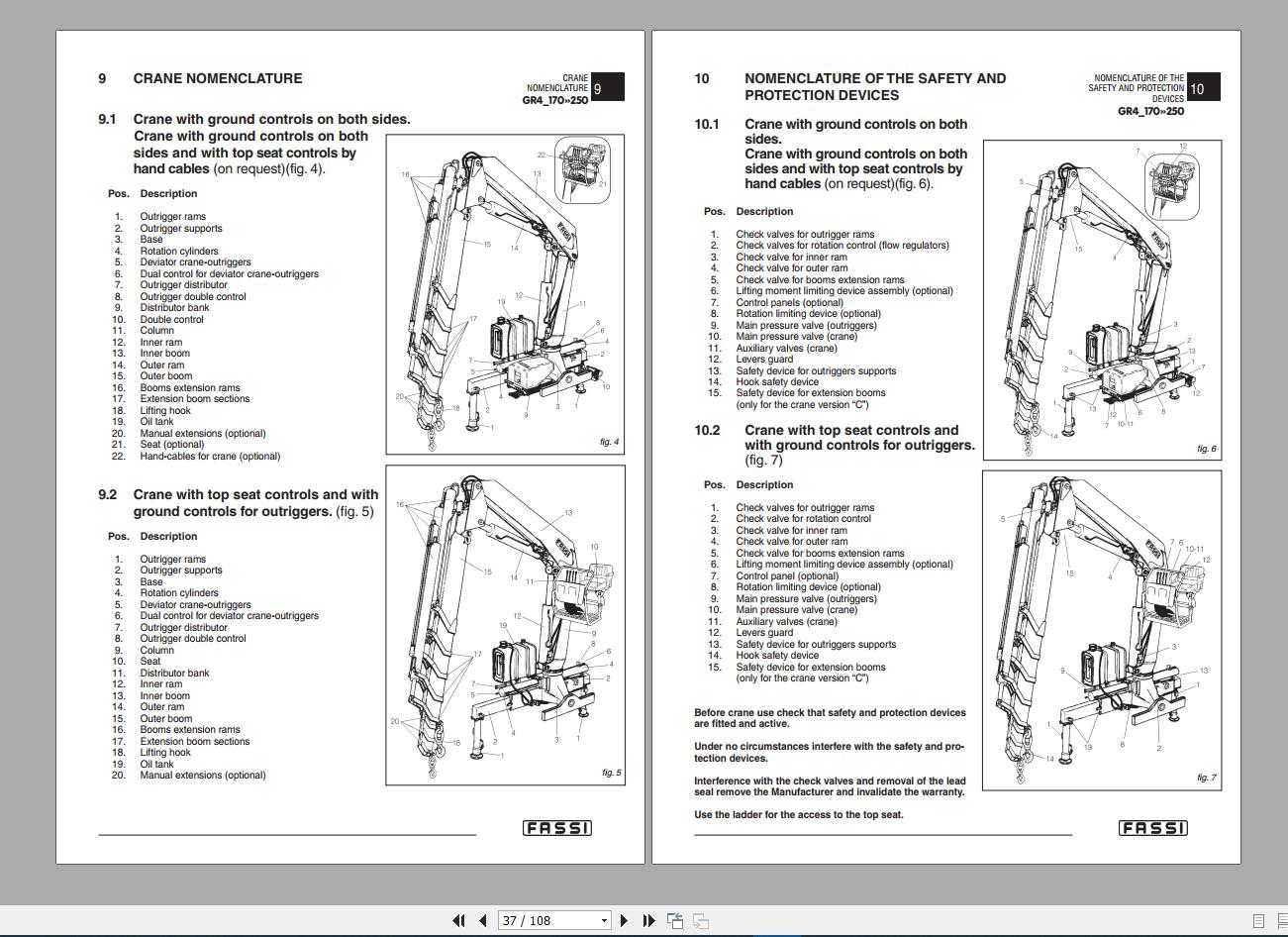 Fassi Cranes PDF Use and Maintenance & Hydraulic and Electric