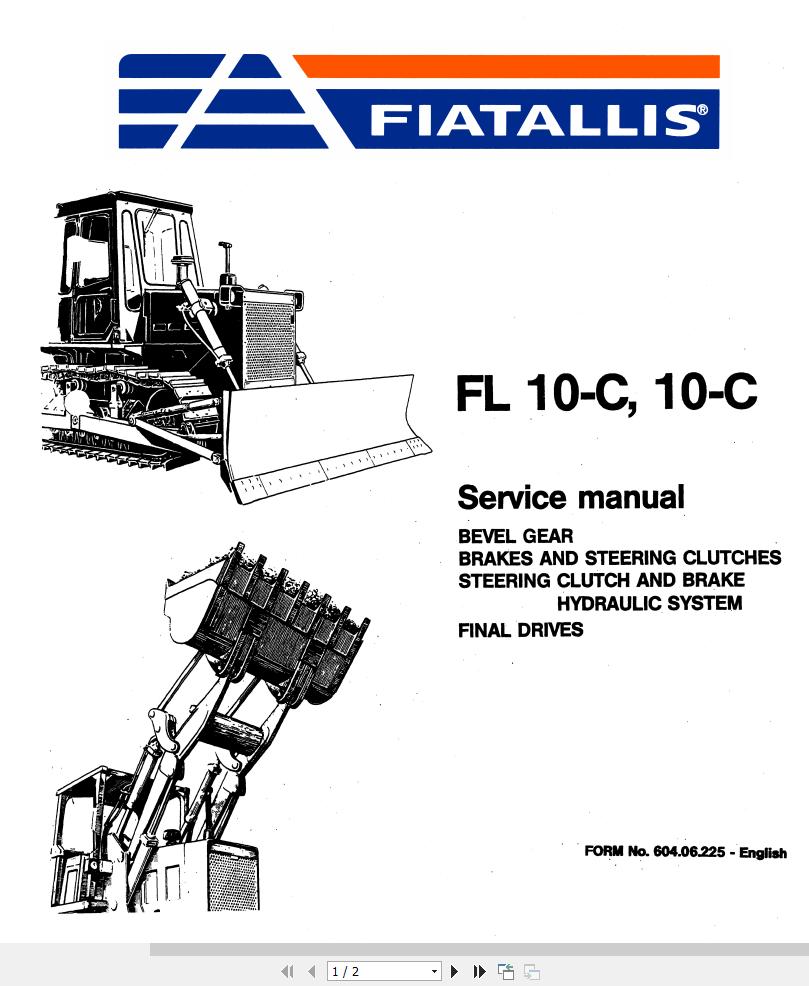 Fiat Allis Crawler Dozer 10C Service Manual 2