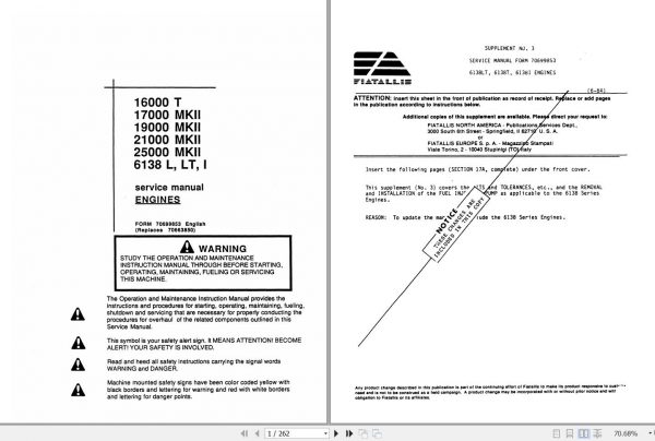 Fiat Allis Crawler Dozer 21C Service Manual 2