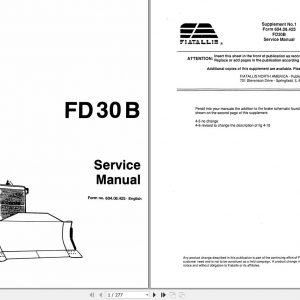 Fiat Allis Crawler Dozer FD30B Service Manual 2