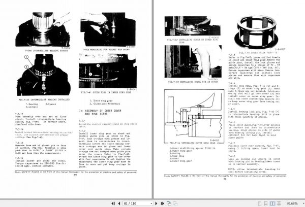 Fiat Allis Crawler Dozer FD408 Service Manual 2