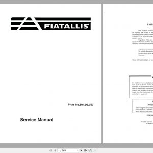 Fiat Allis Crawler Excavator FX250 Service Manual 60406757 1