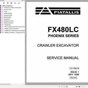 Fiat Allis Crawler Excavator FX480LC Service Manual 73176979 1