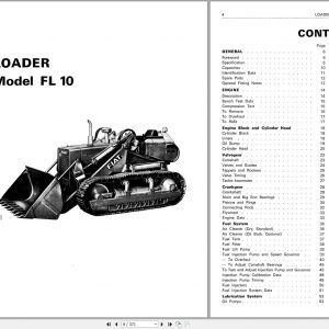 Fiat Allis Crawler Loader FL10 FL10B Service Manual 60406077 1