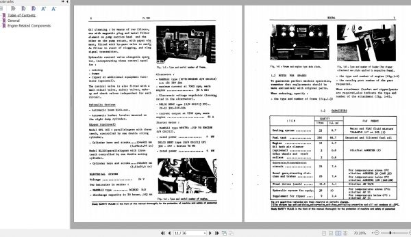 Fiat Allis Crawler Loader FL10C Engine Related Components Service Manual 60406262 2