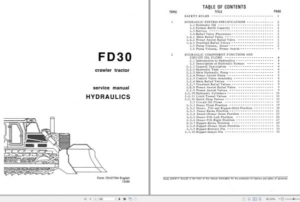 Fiat Allis Crawler Tractor FD30 Service Manual 3