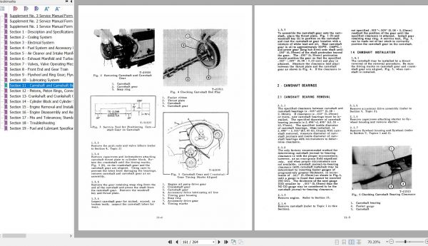 Fiat Allis Engines 16000T 17000 25000 MKII 6138 L LT I Service Manual 70699853 2