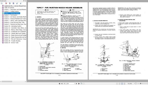 Fiat Allis Engines 2800 2800 MK1 2900 2900 MK1 Service Manual 73110787 2