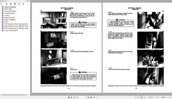 Fiat Allis Grader FG75 FG85 FG95 Engine Related Service Manual 73151089 2