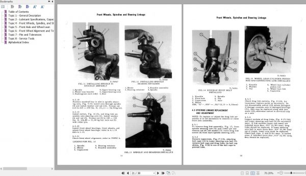 Fiat Allis Motorgrader 65 Front Wheels Axle Wheel Lean Service Manual 70683941 2