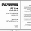 Fiat Allis Tractor Loader Backhoe FT110 Service Manual 75128709 1