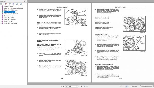 Fiat Allis Tractor Loader Backhoe FT110 Service Manual 75128709 2