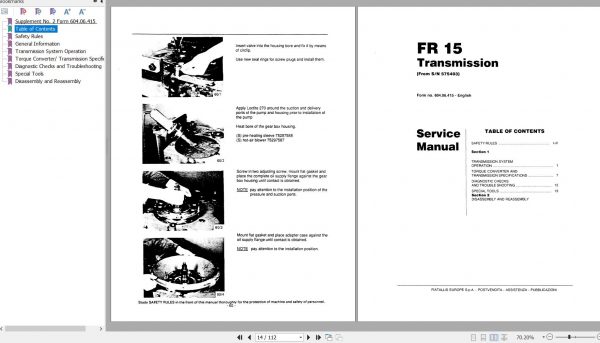 Fiat Allis Wheel Loader FR15 Service Manual 60406415 3